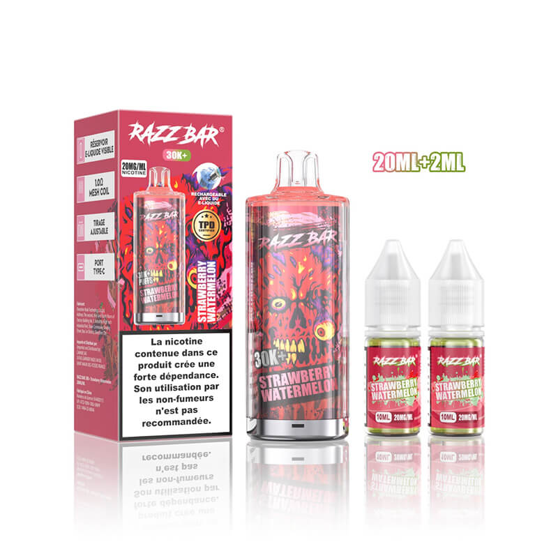 Razz Bar 30000 Puffs Plus Disposable Vape 30K E-cigarettes Vapsolovaping   Vape Wholesale