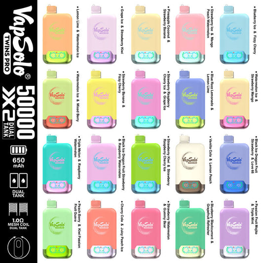 VapSolo Twins Pro 50000 Puffs Disposable Vape
