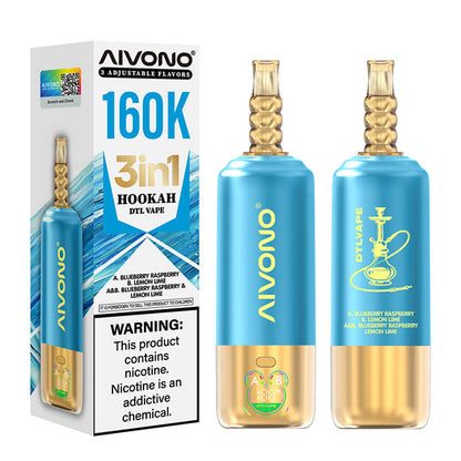 Aivono 160000 Puffs 3in1 Hookah DTL Disposable Vape