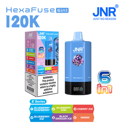 JNR HexaFuse 120000 Puffs 6in1 Disposable Vape