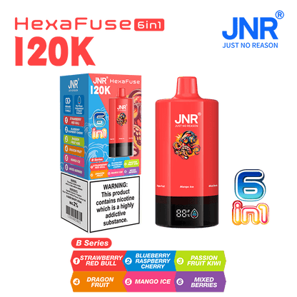 JNR HexaFuse 120000 Puffs 6in1 Disposable Vape