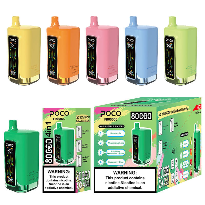 POCO FR80000 Disposable Vape 80000 Puffs 4 Flavors