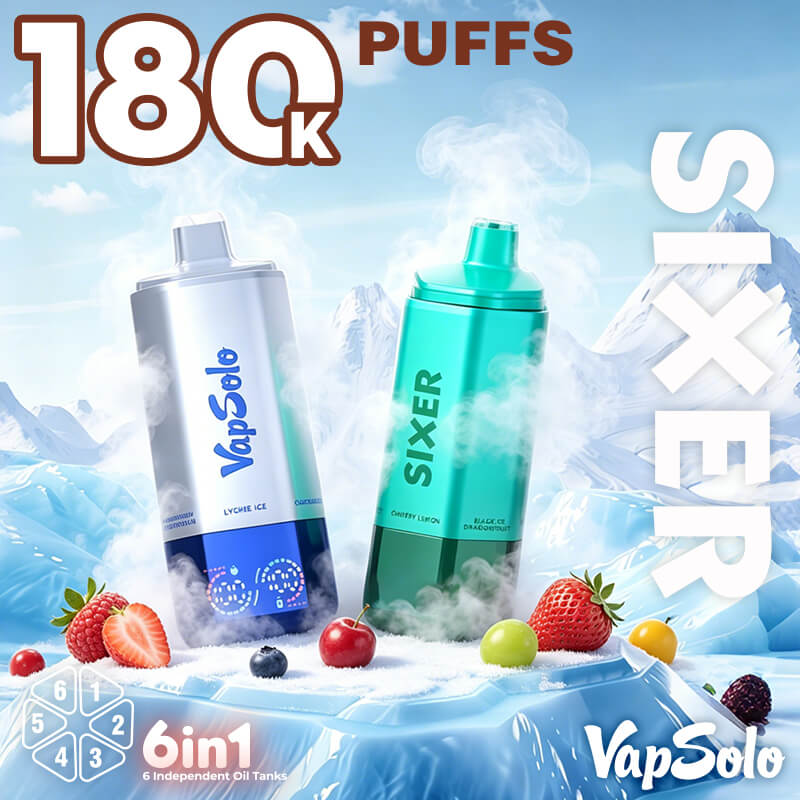 Vapsolo Sixer 180000 Puffs 6in1 Disposable Vape