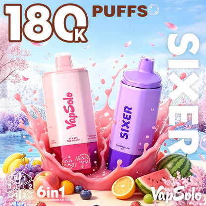 Vapsolo Sixer 180000 Puffs 6in1 Disposable Vape