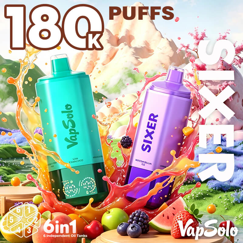 Vapsolo Sixer 180000 Puffs 6in1 Disposable Vape