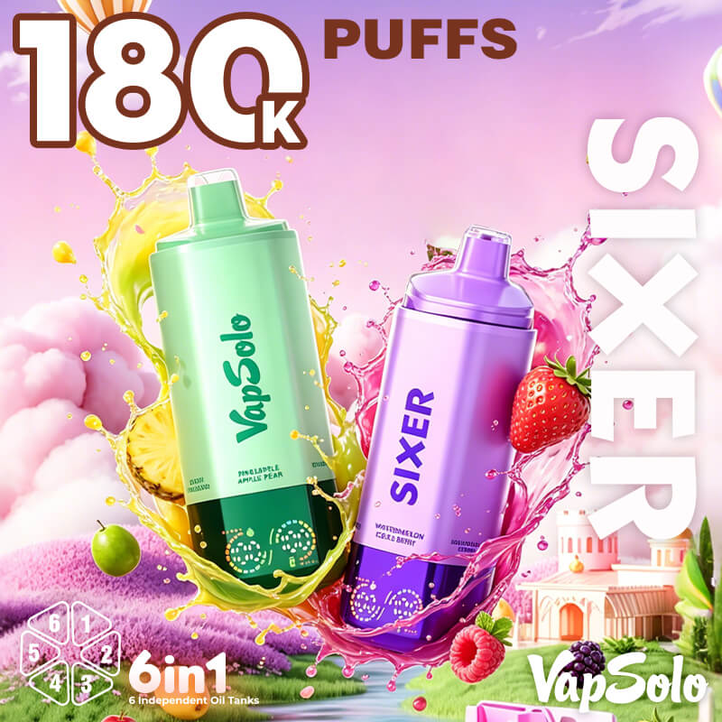 Vapsolo Sixer 180000 Puffs 6in1 Disposable Vape