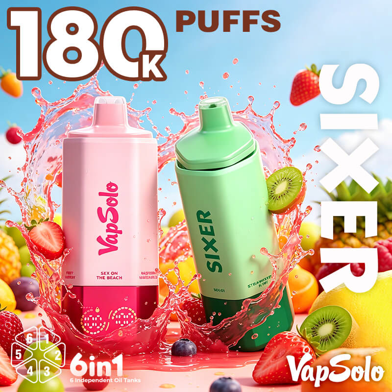 Vapsolo Sixer 180000 Puffs 6in1 Disposable Vape