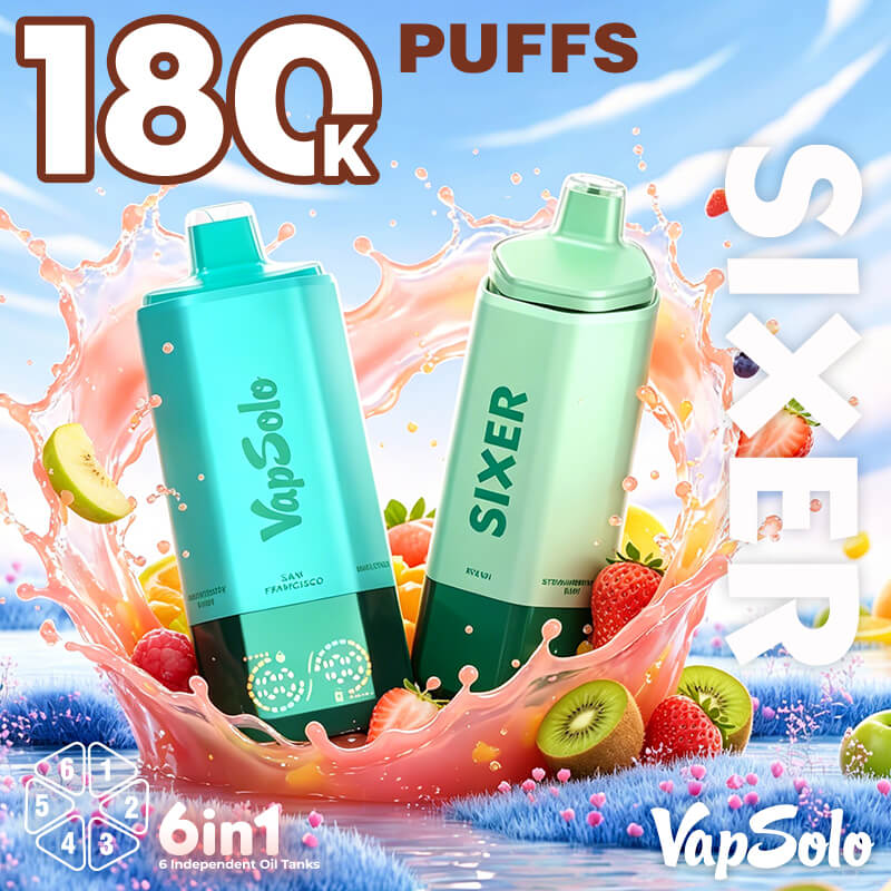 Vapsolo Sixer 180000 Puffs 6in1 Disposable Vape