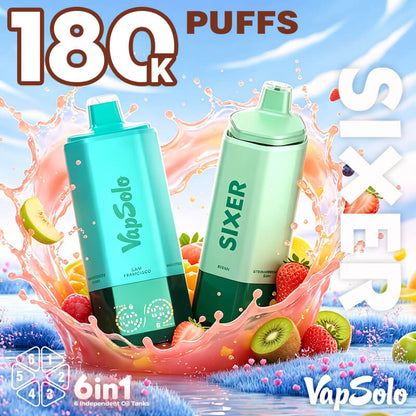 Vapsolo Sixer 180000 Puffs 6in1 Disposable Vape