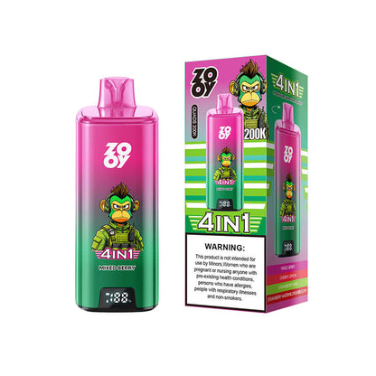 ZOOY Quads 200000 Puffs 4in1 Disposable Vape